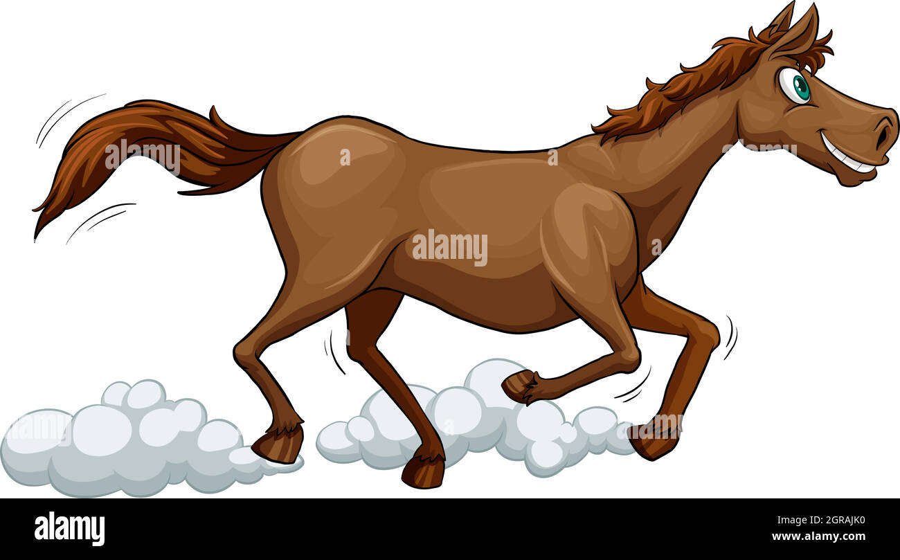 Un cheval de course Illustration de Vecteur