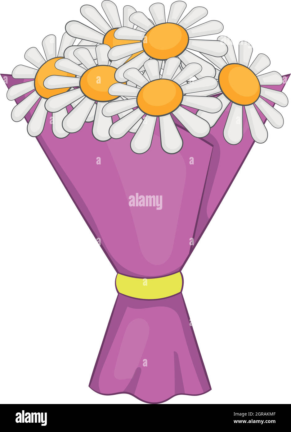 Bouquet de fleurs, l'icône de style cartoon Illustration de Vecteur Bouquet de fleurs, l'icône de style cartoon Illustration de Vecteur