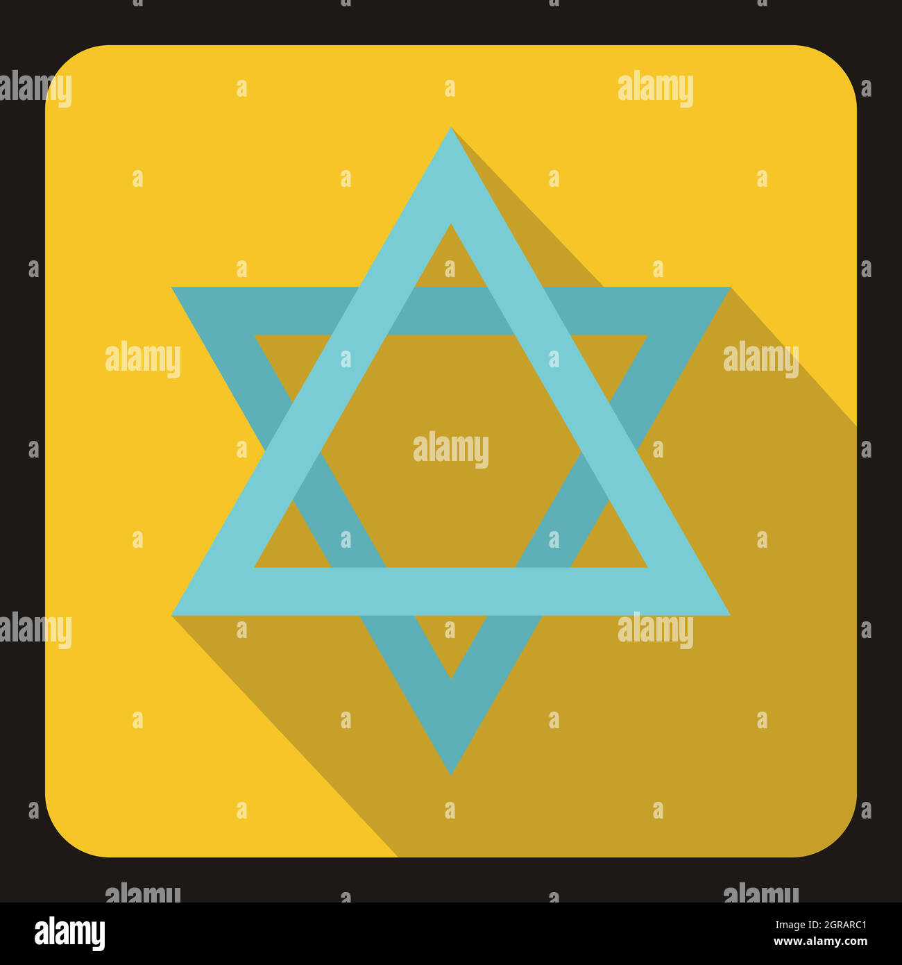 Étoile de David, l'icône de style plat Illustration de Vecteur