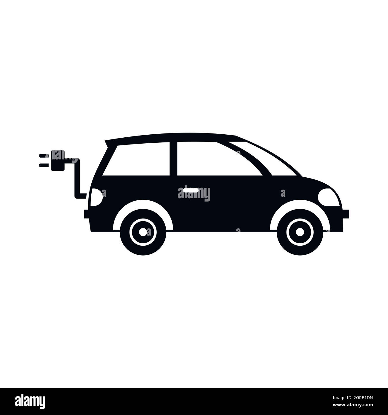 L'icône de voiture électrique, le style simple Illustration de Vecteur