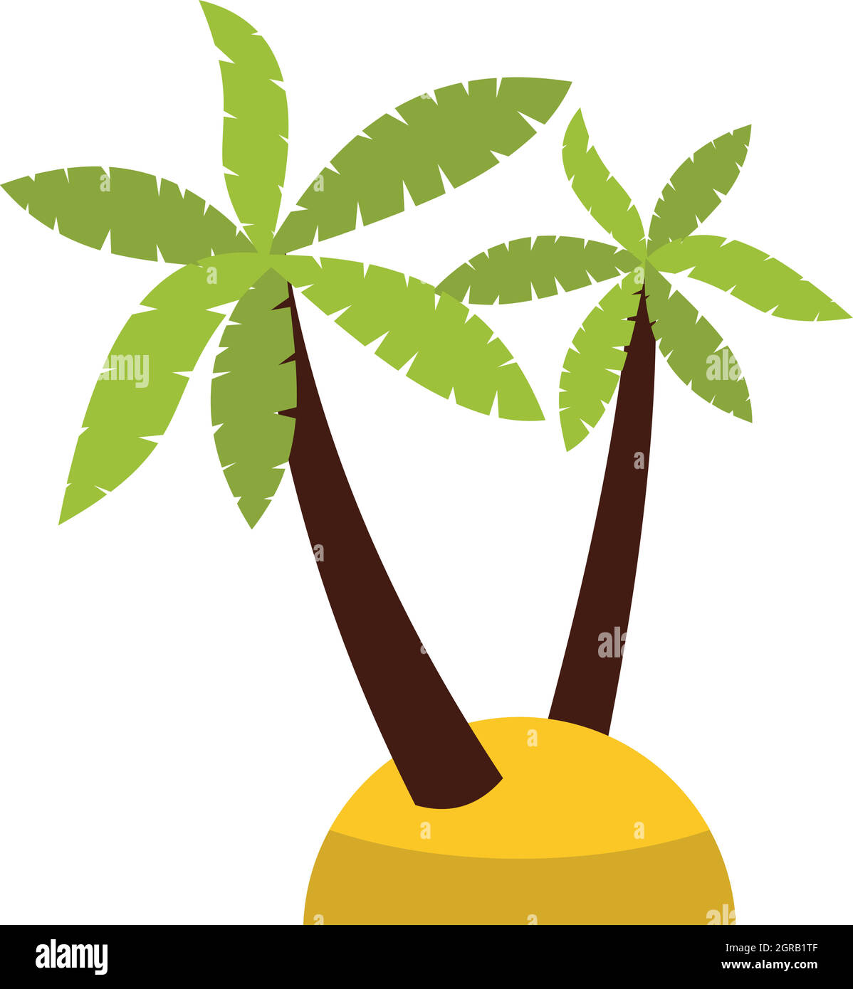 Palmier, icône de style plat Illustration de Vecteur