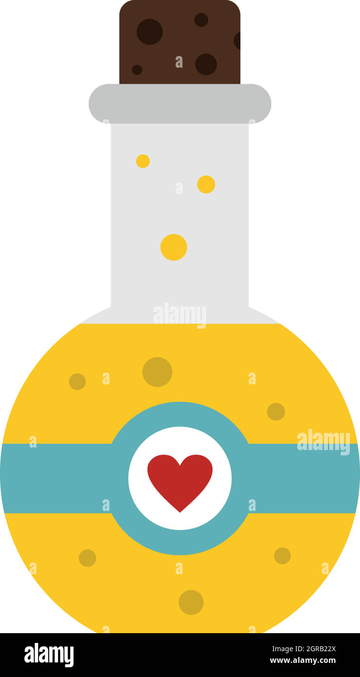 Potion magique, l'icône de style plat Illustration de Vecteur