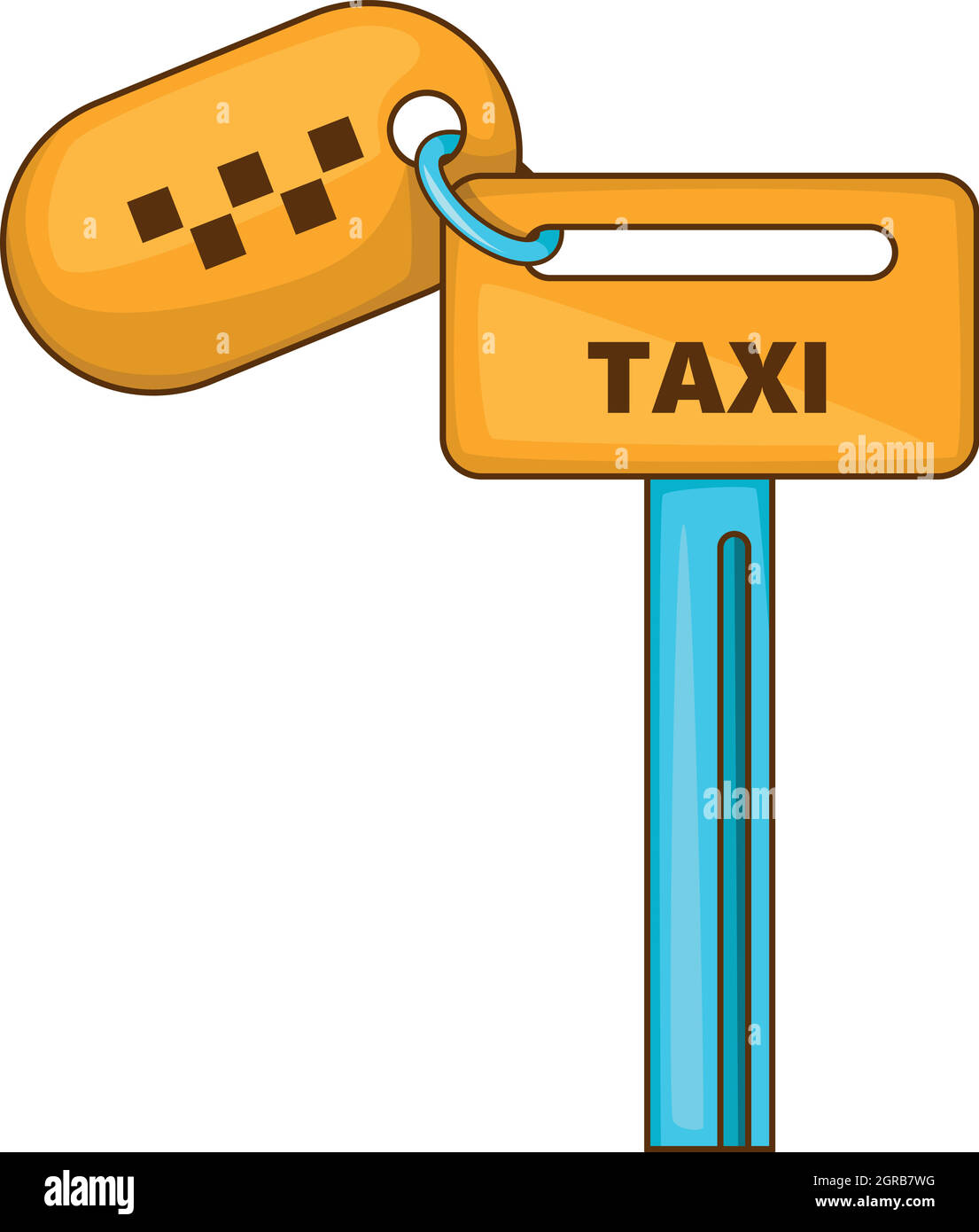 Clefs pour l'icône de style cartoon, taxi Illustration de Vecteur