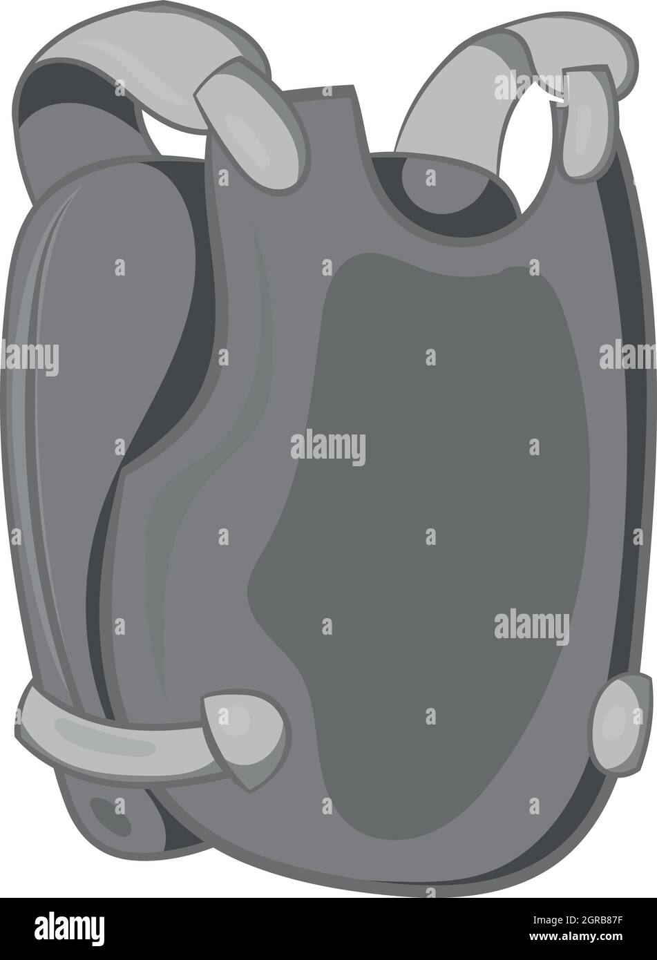 Paintball Vest, icône style monochrome noir Illustration de Vecteur