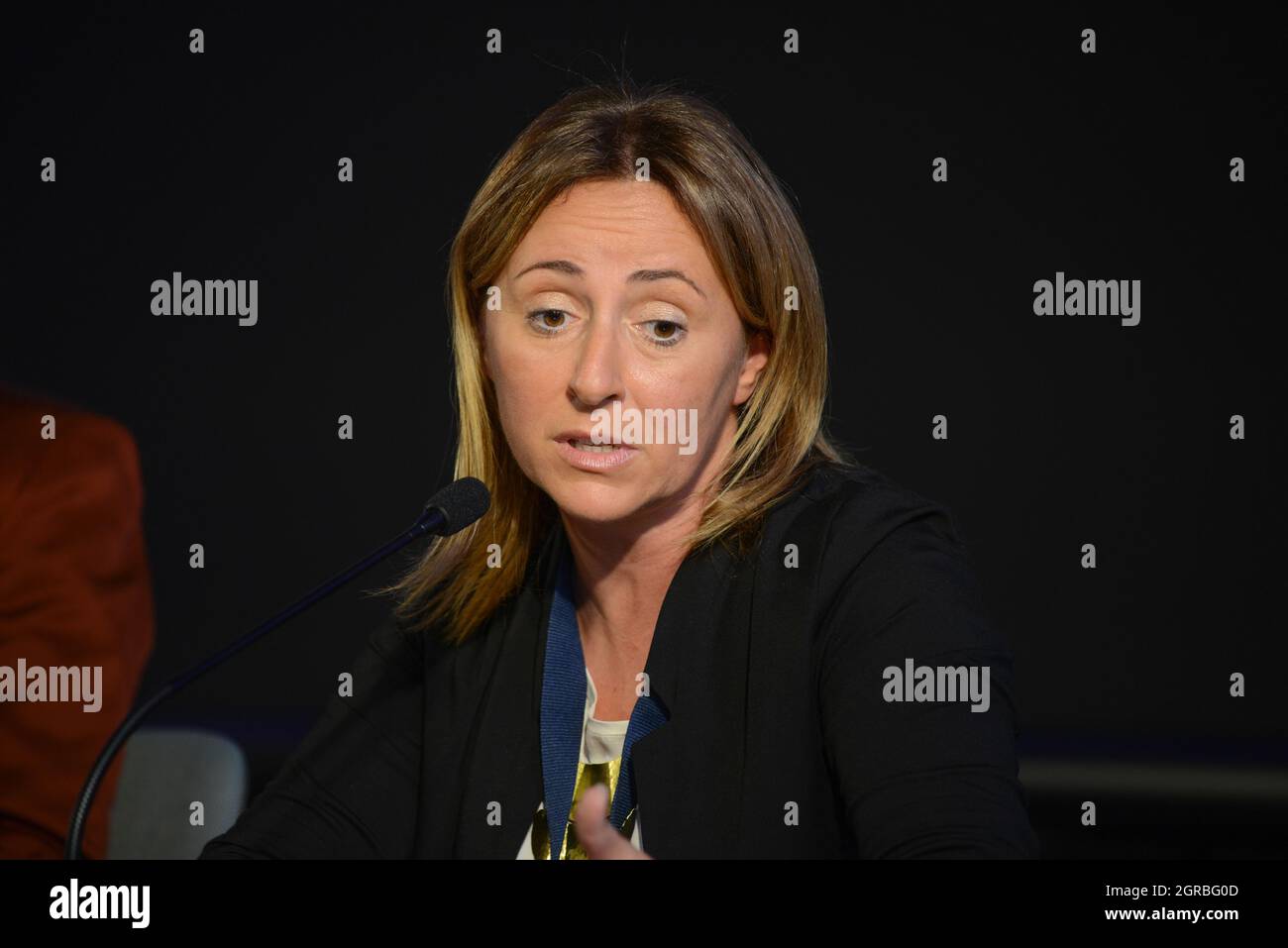 Rome, Italie. 30 septembre 2021. Giovanna Bruno, Maire d'Andria pendant la troisième journée de l'événement 'Festival delle citta', News à Rome, Italie, septembre 30 2021 crédit: Agence de photo indépendante/Alamy Live News Banque D'Images