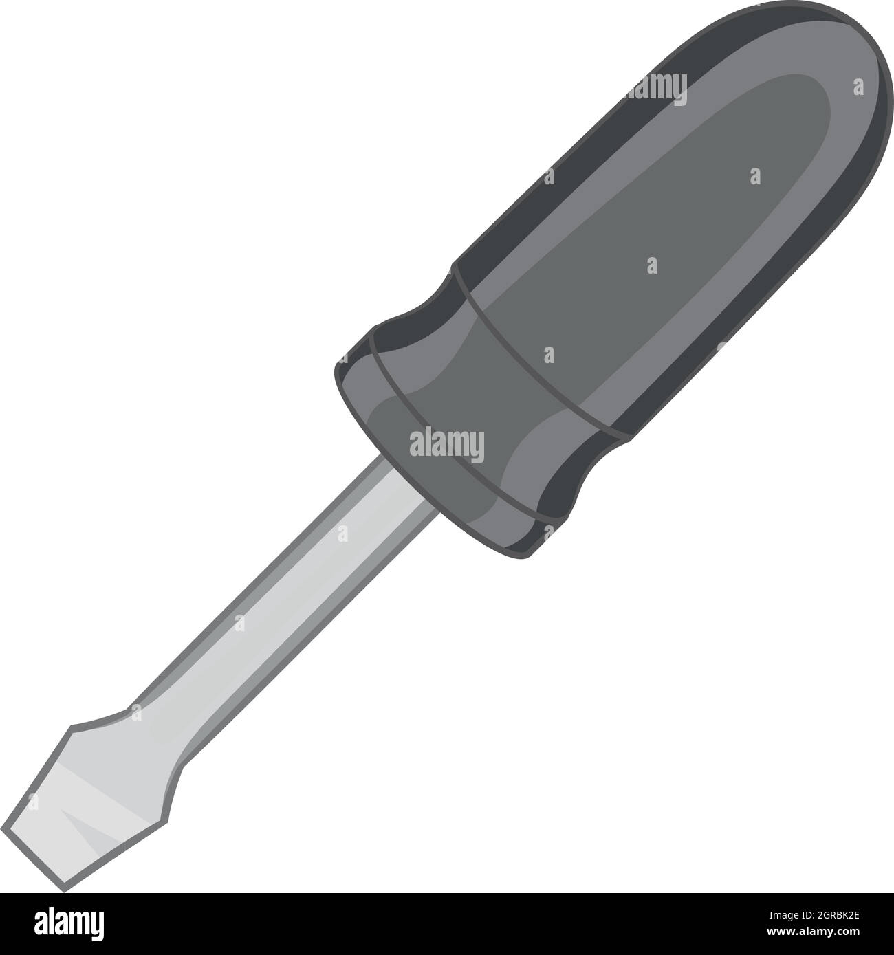 Moins l'icône tournevis, style monochrome noir Illustration de Vecteur