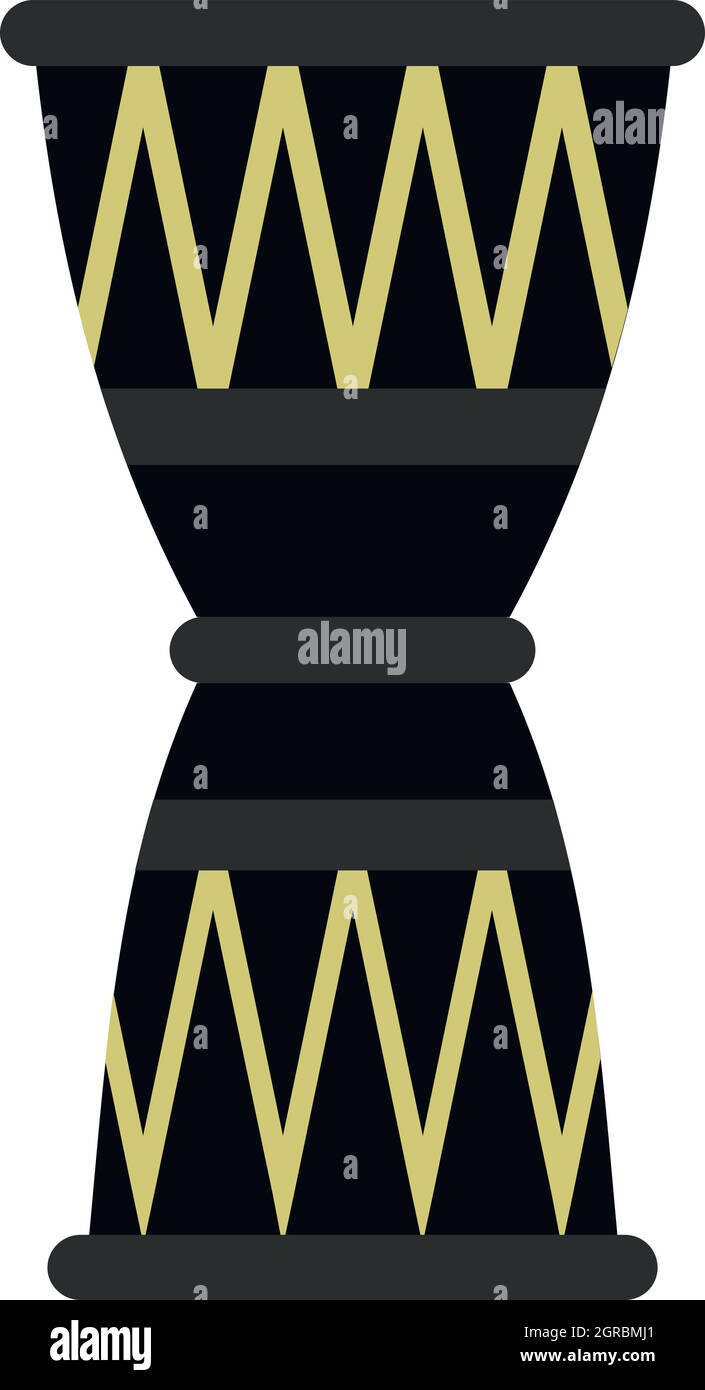 Tambour d'Afrique, l'icône de style plat Illustration de Vecteur