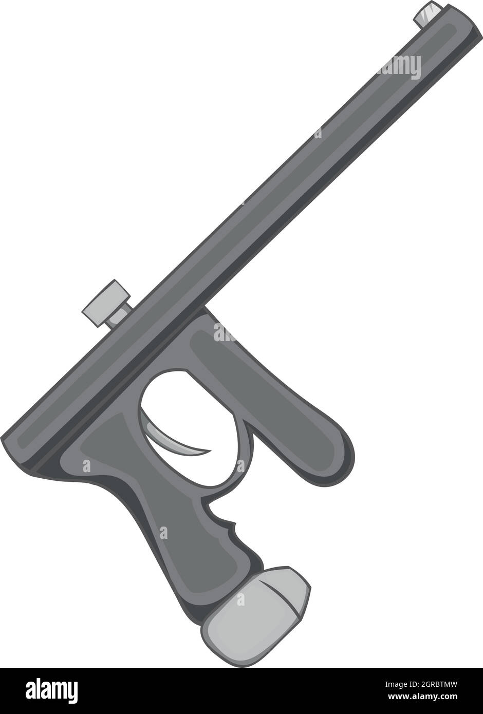 Paintball gun, icône style monochrome noir Illustration de Vecteur