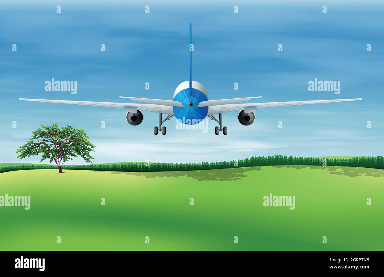 Un avion volant Illustration de Vecteur