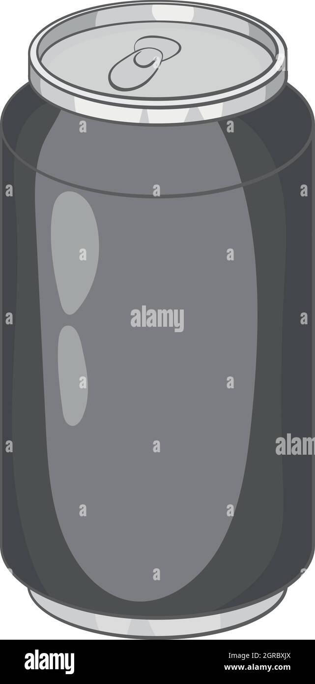 La boisson gazeuse, l'icône de style monochrome noir Illustration de Vecteur