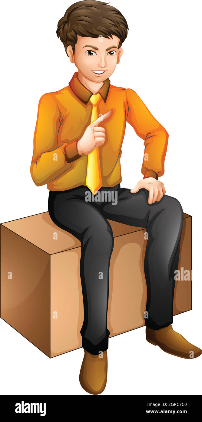 Un homme assis Illustration de Vecteur