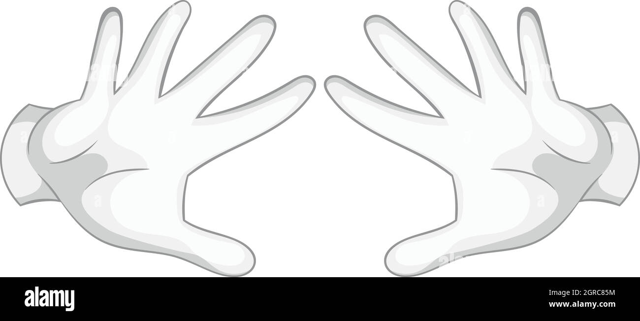 Deux mains, icône motion style monochrome noir Illustration de Vecteur
