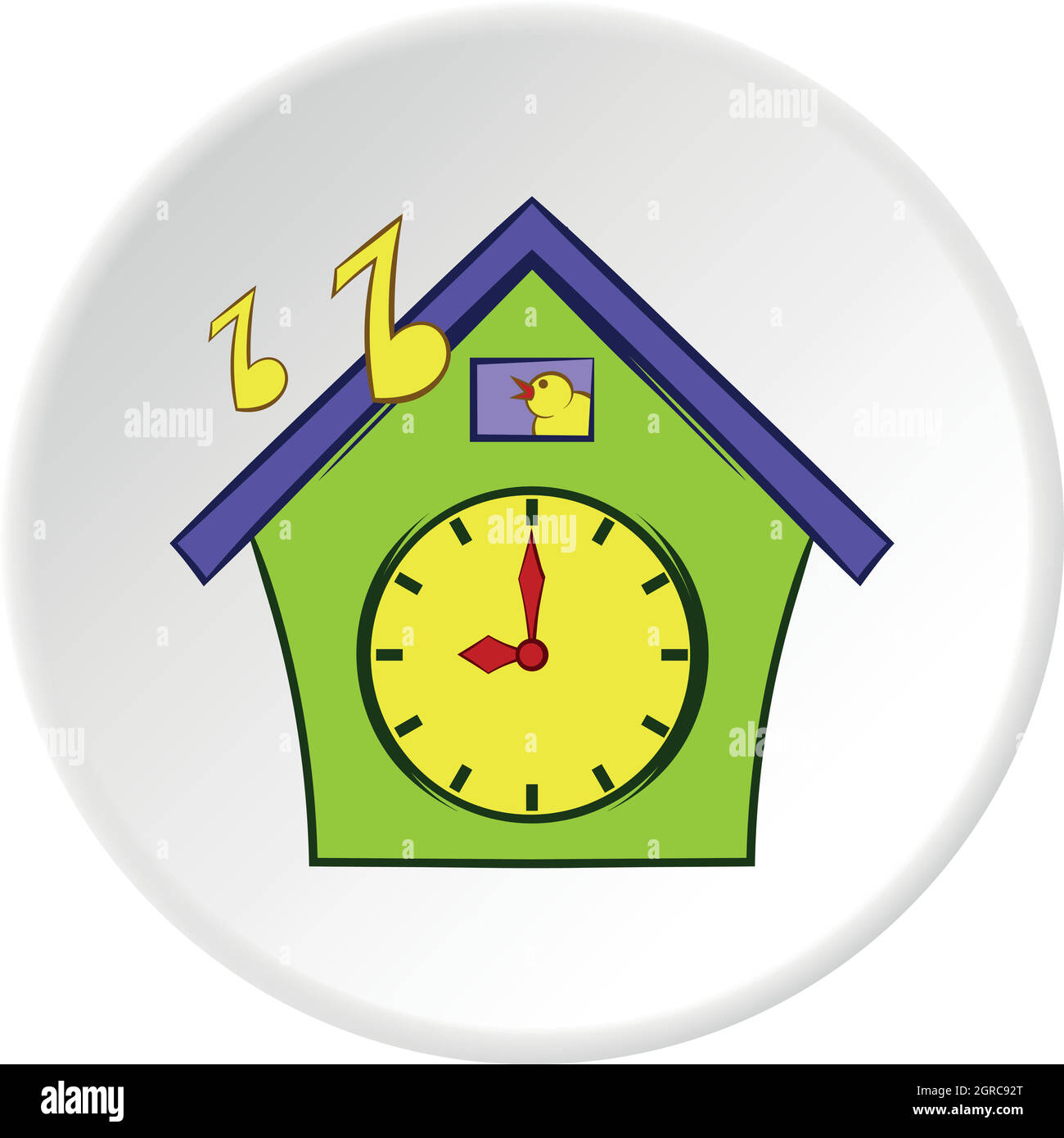 L'icône horloge coucou, cartoon style Illustration de Vecteur