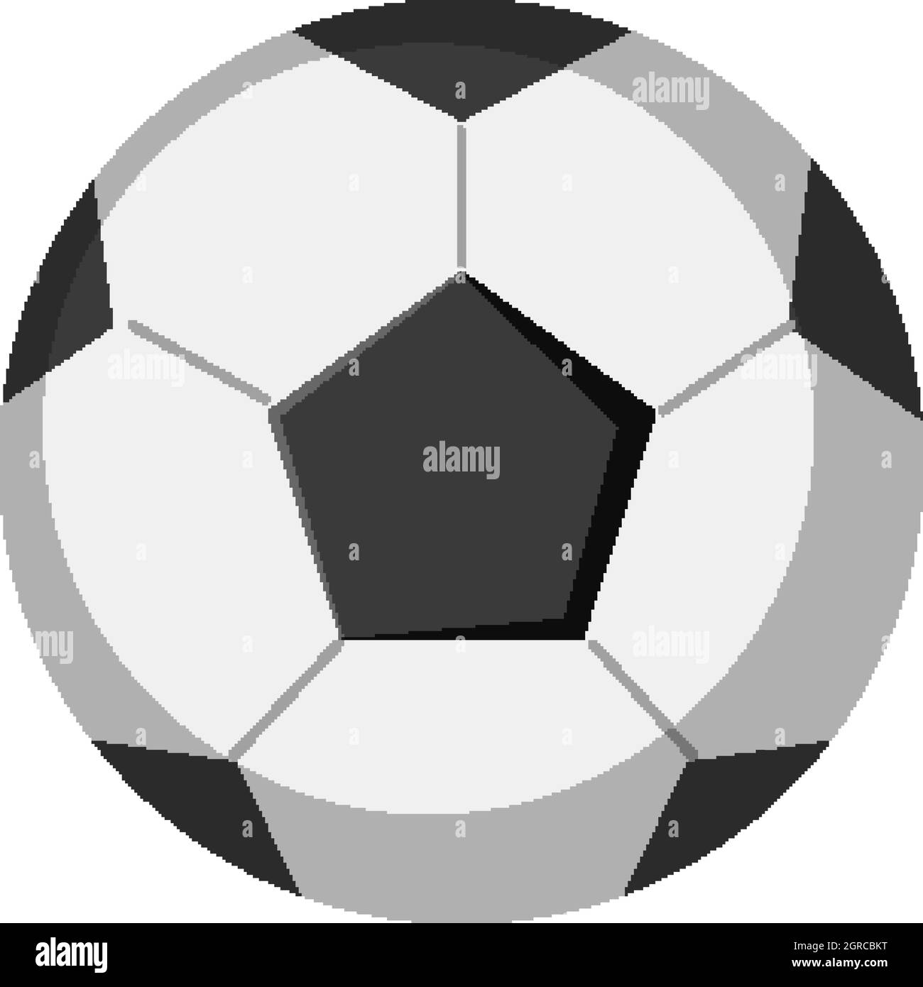 Ballon de football ou de football sur fond blanc Illustration de Vecteur