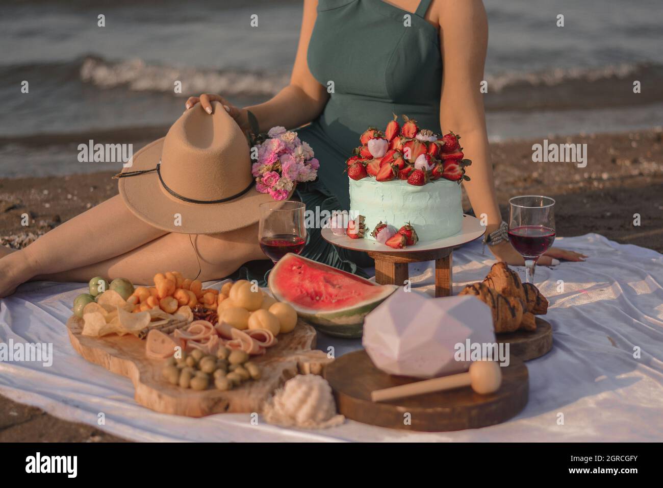 Anniversaire A La Plage Photo Stock Alamy
