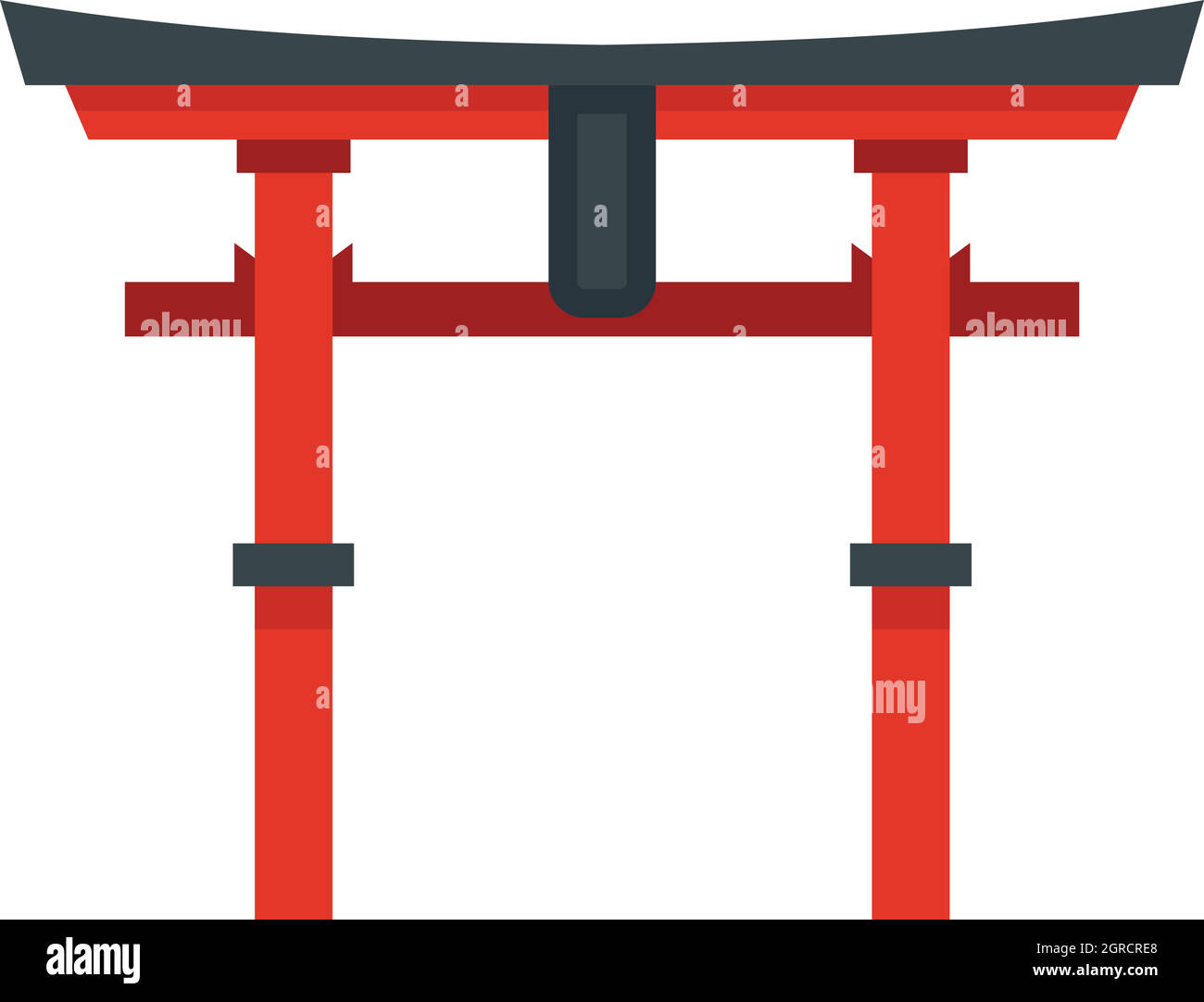 Le Japon gate, style plat Illustration de Vecteur