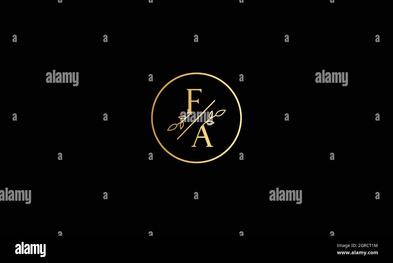 LETTRES LOGO EA AVEC ICÔNE EN FORME DE FLEUR POUR L'ILLUSTRATION Illustration de Vecteur
