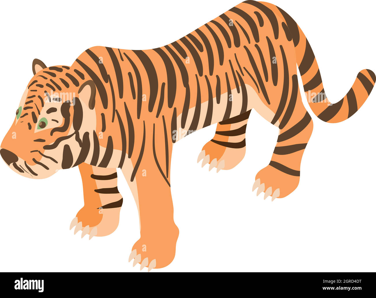 Icône Tiger, cartoon style Illustration de Vecteur