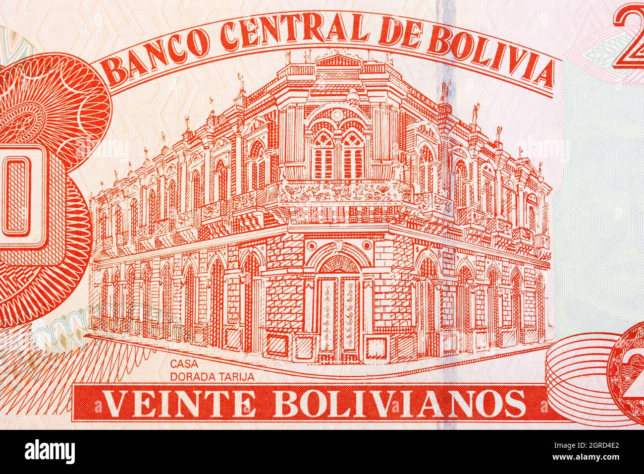 Bâtiment Casa Dorada à Tarija de l'argent bolivien Banque D'Images