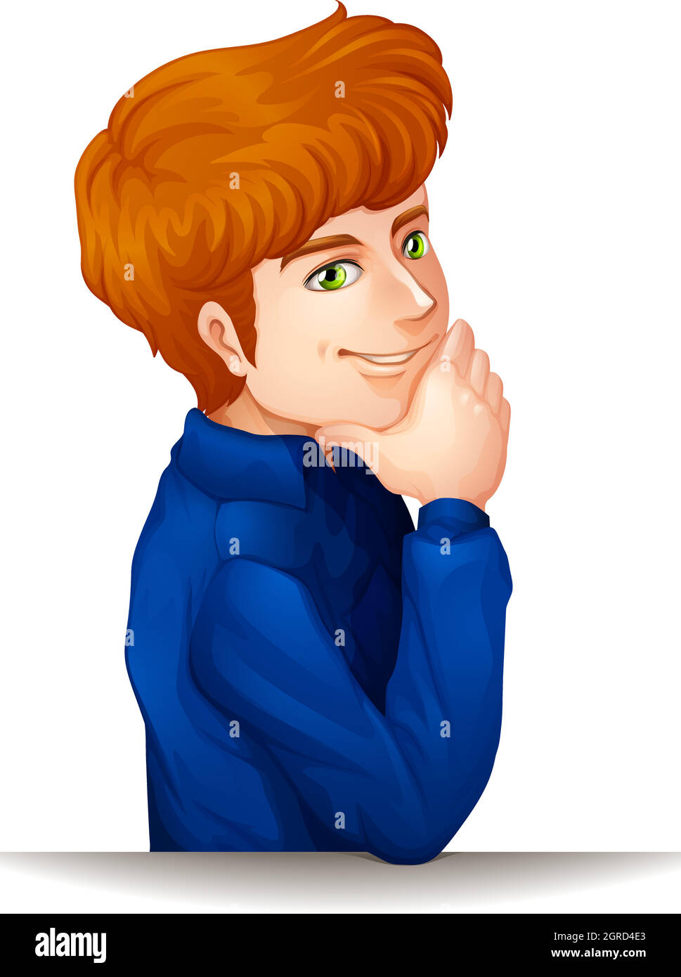 Un homme portant un vêtement à manches longues bleu Illustration de Vecteur