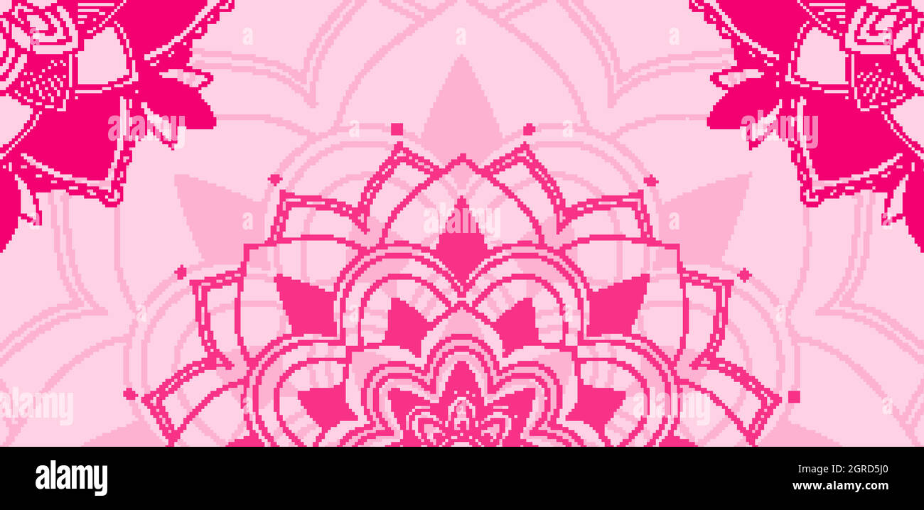 Motif de fond de mandalas rose Illustration de Vecteur
