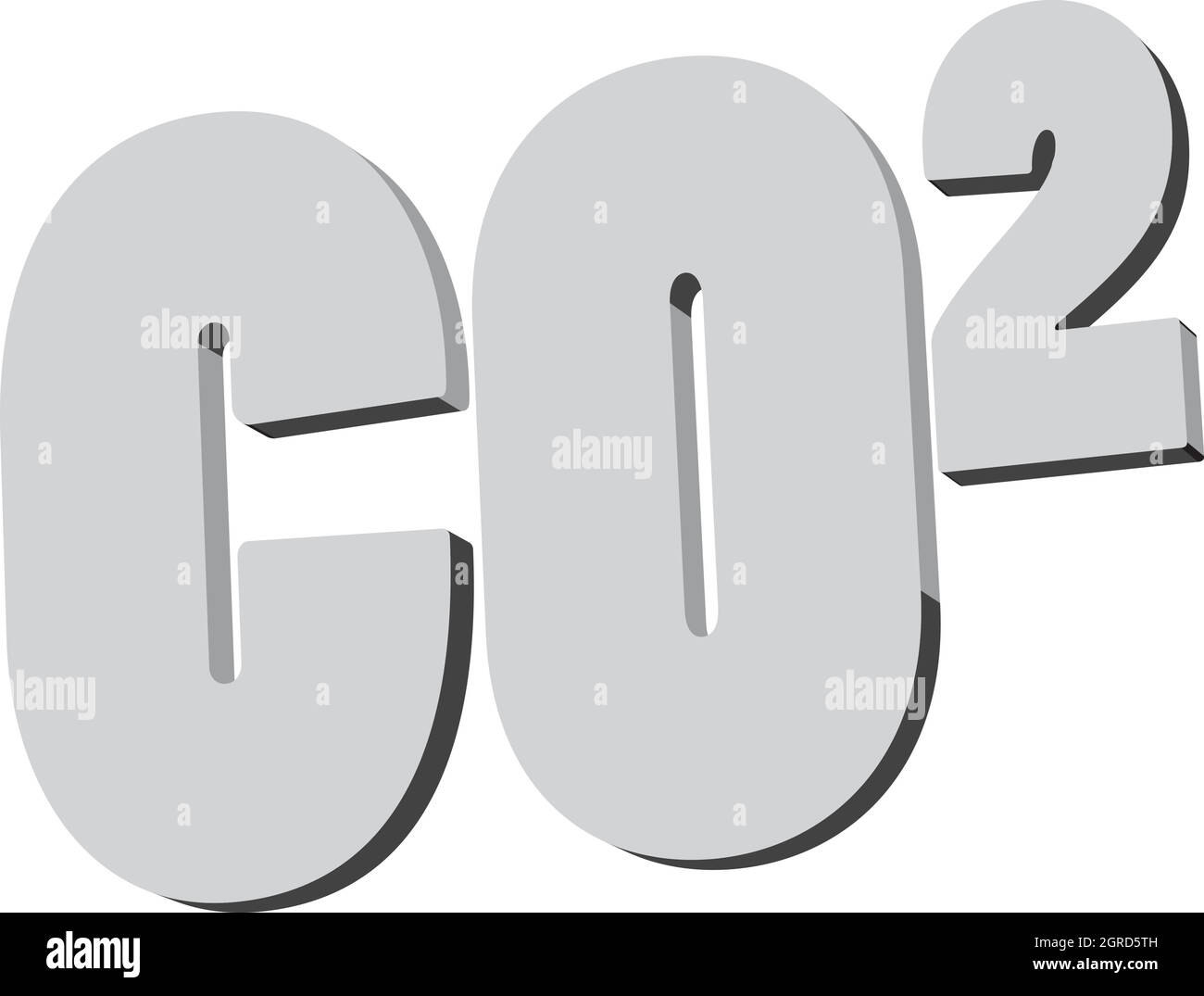 Formule de dioxyde de carbone, l'icône de style monochrome Illustration de Vecteur