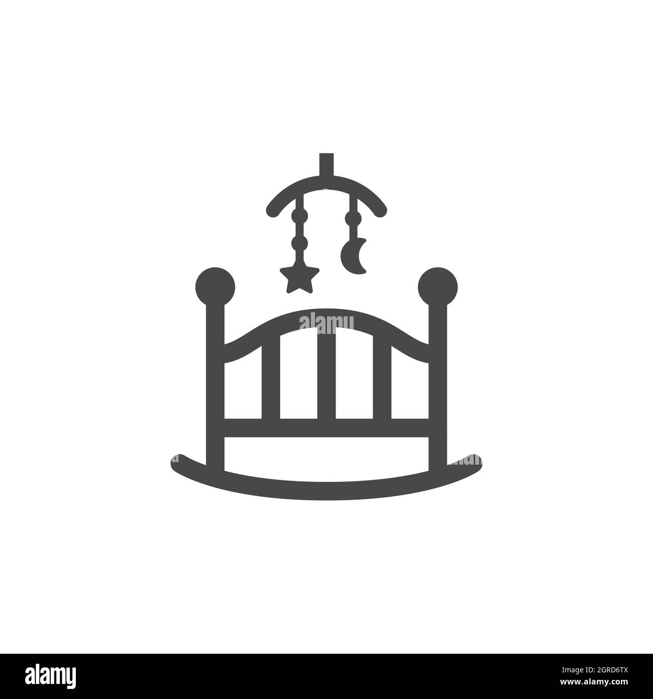 Icône représentant un vecteur de balancement de berceau pour bébé Illustration de Vecteur