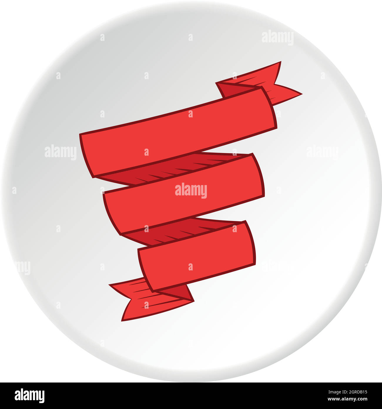 Icône de ruban décoratif, style dessin animé Illustration de Vecteur