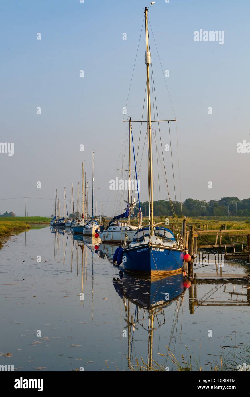 Bateaux amarrés à Gibraltar point Banque D'Images