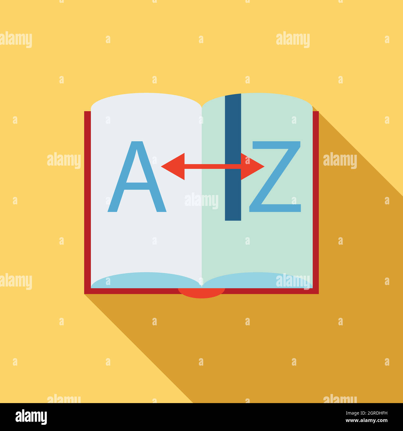 L'apprentissage des langues étrangères, l'icône de style plat Illustration de Vecteur