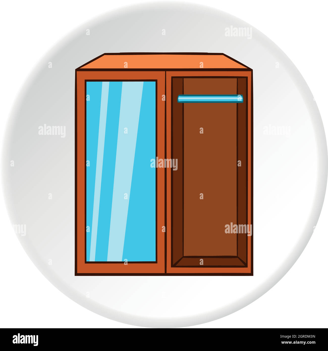 Armoire icône, cartoon style Illustration de Vecteur