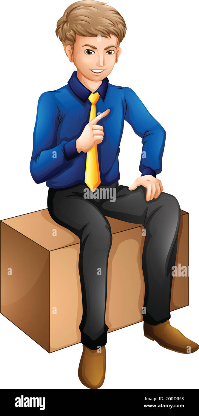 Un homme assis Illustration de Vecteur