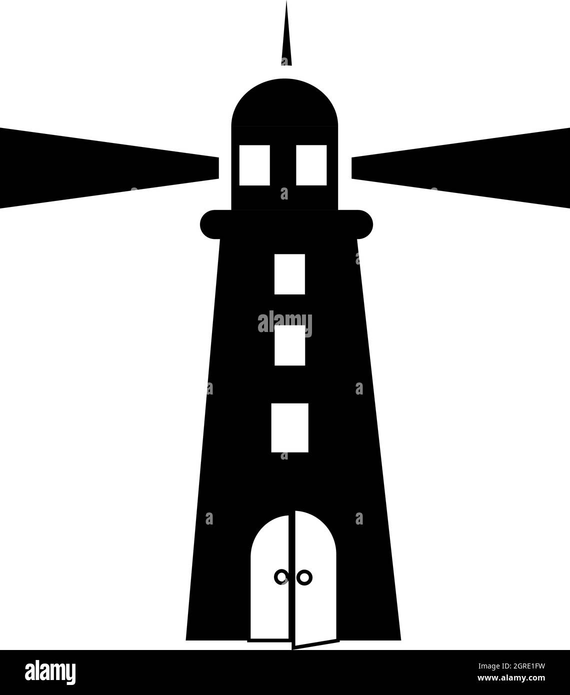 L'icône phare, le style simple Illustration de Vecteur