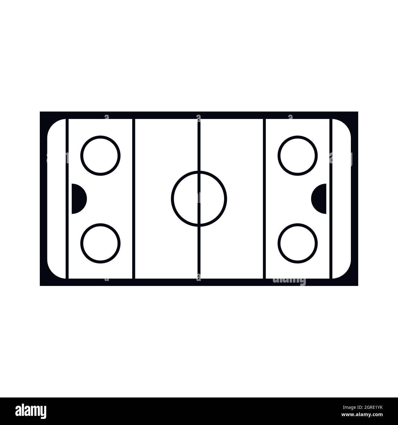 Patinoire de hockey sur glace, l'icône de style simple. Illustration de Vecteur