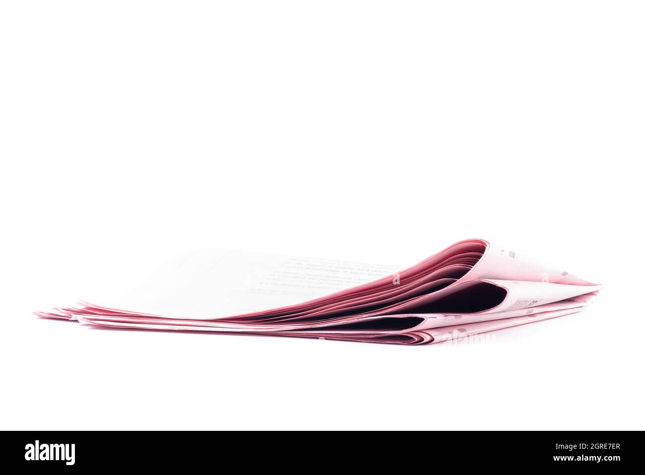 Journaux sportifs italiens isolés sur fond blanc Banque D'Images