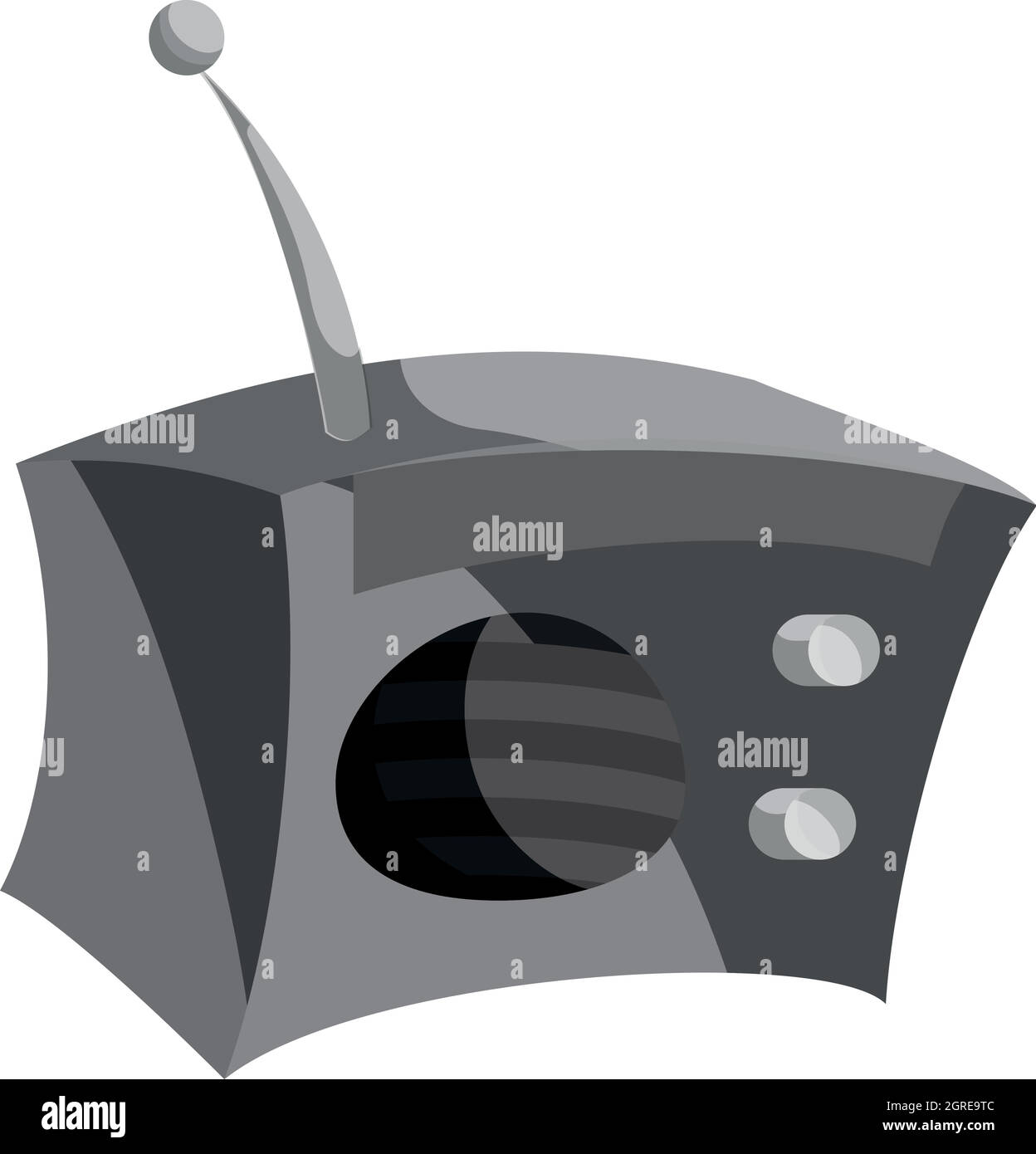 La publicité à la radio, l'icône de style monochrome noir Illustration de Vecteur