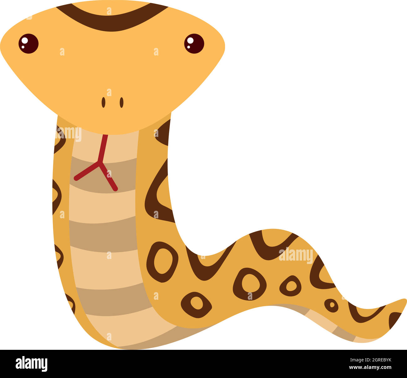 Serpent de vibration sur fond blanc Illustration de Vecteur