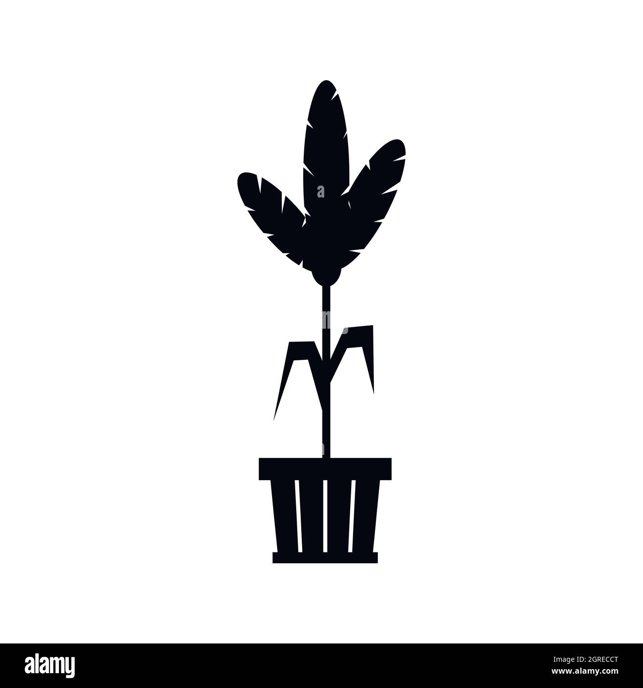 Sur l'icône de l'usine de décoration pot, le style simple Illustration de Vecteur Sur l'icône de l'usine de décoration pot, le style simple Illustration de Vecteur