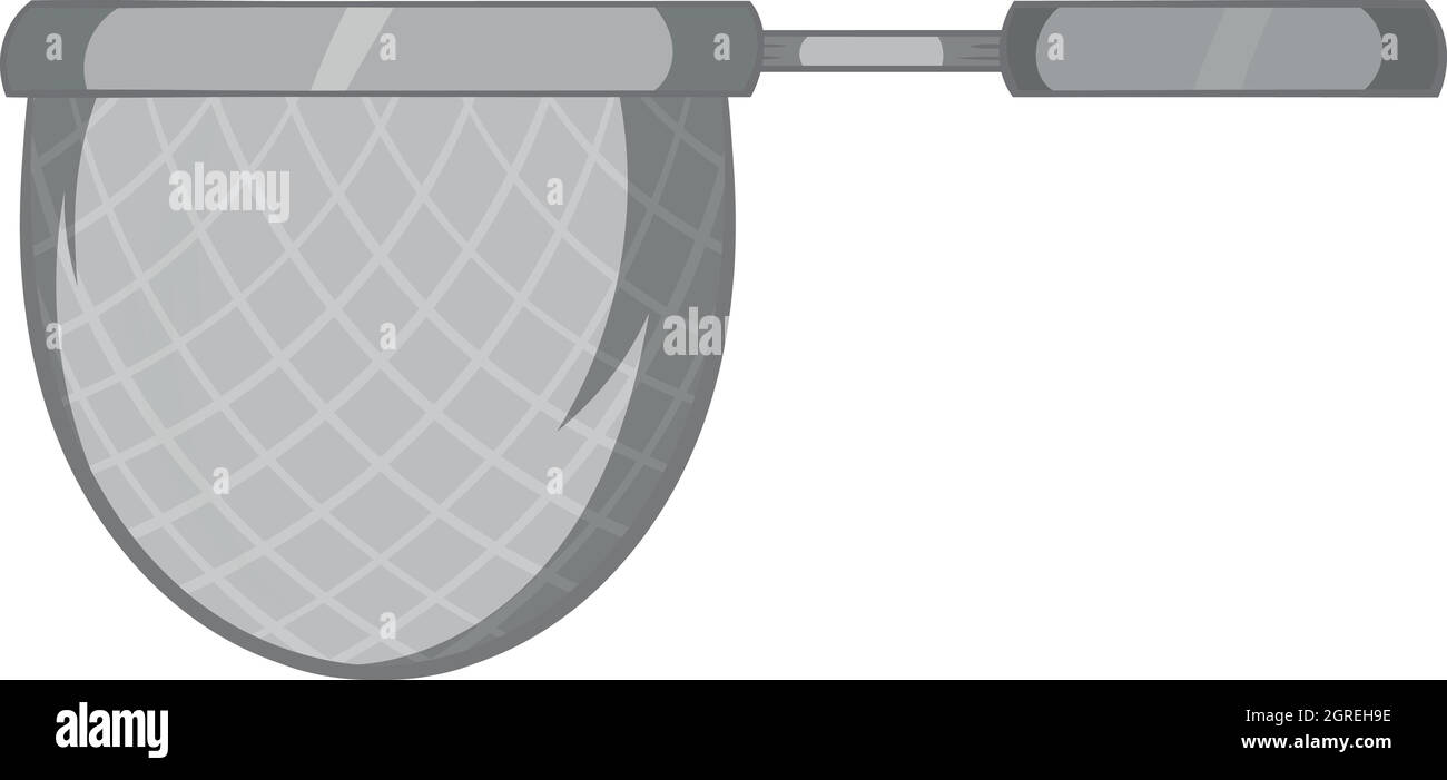 Filet pour attraper des poissons, l'icône de style monochrome noir Illustration de Vecteur