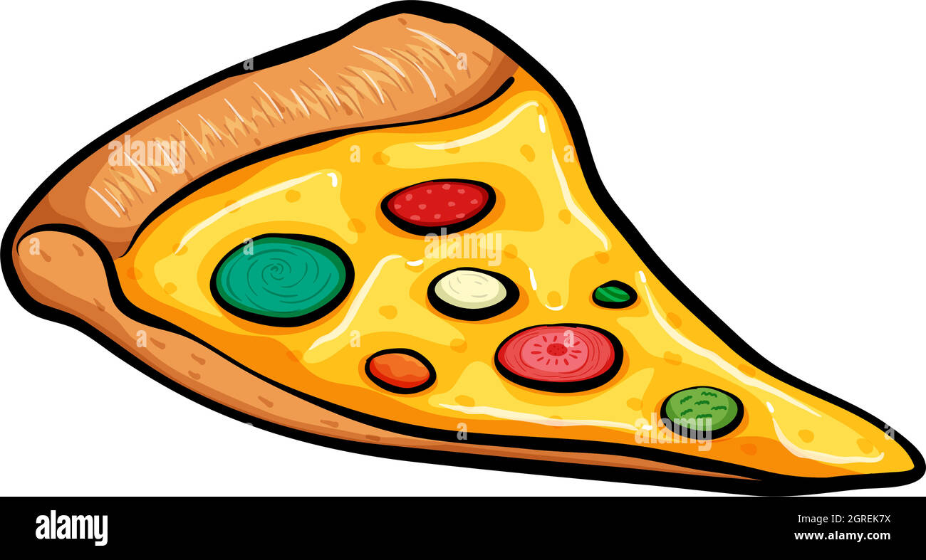 Une tranche de pizza Illustration de Vecteur