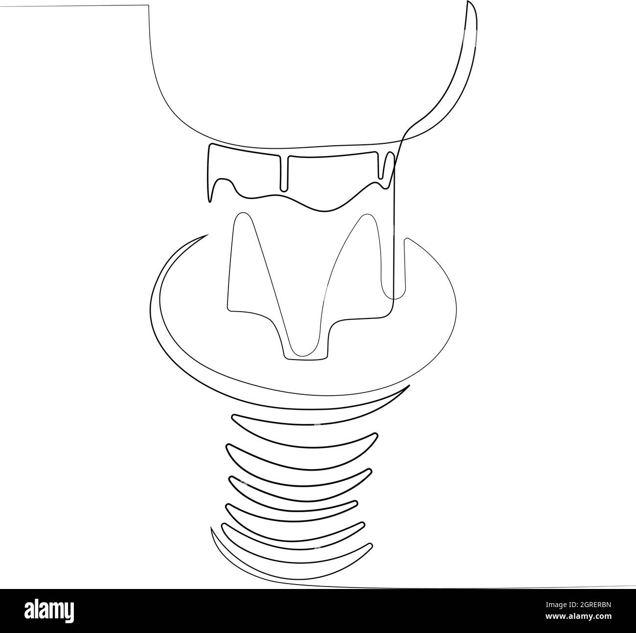 vis de tournevis vis de serrage vis de serrage et écrous Illustration de Vecteur
