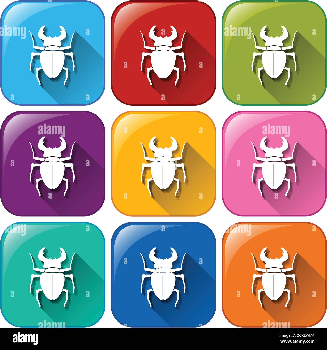 Icônes Scorpion Illustration de Vecteur