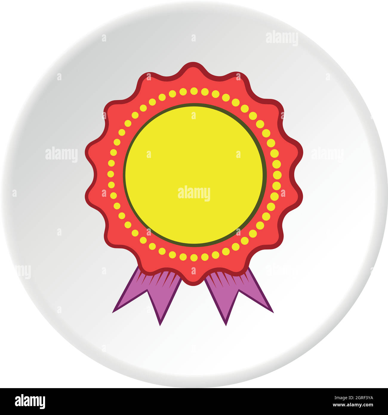 Icône d'étiquette de qualité certifiée, style de dessin animé Illustration de Vecteur