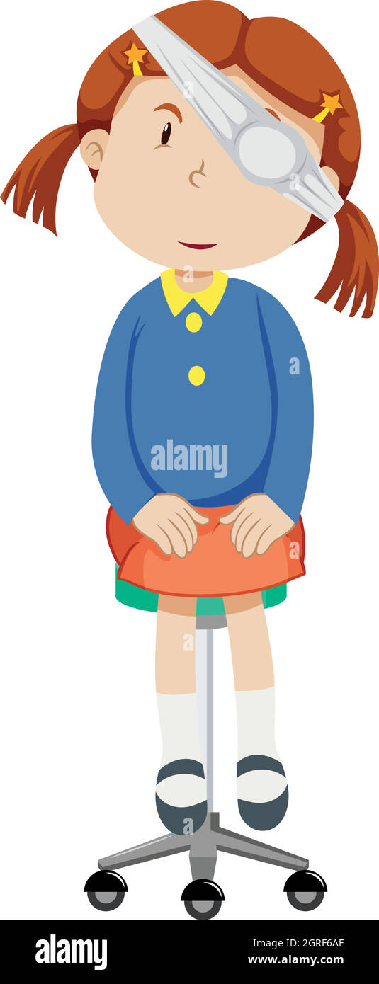 Premiers soins de blessures aux yeux Illustration de Vecteur