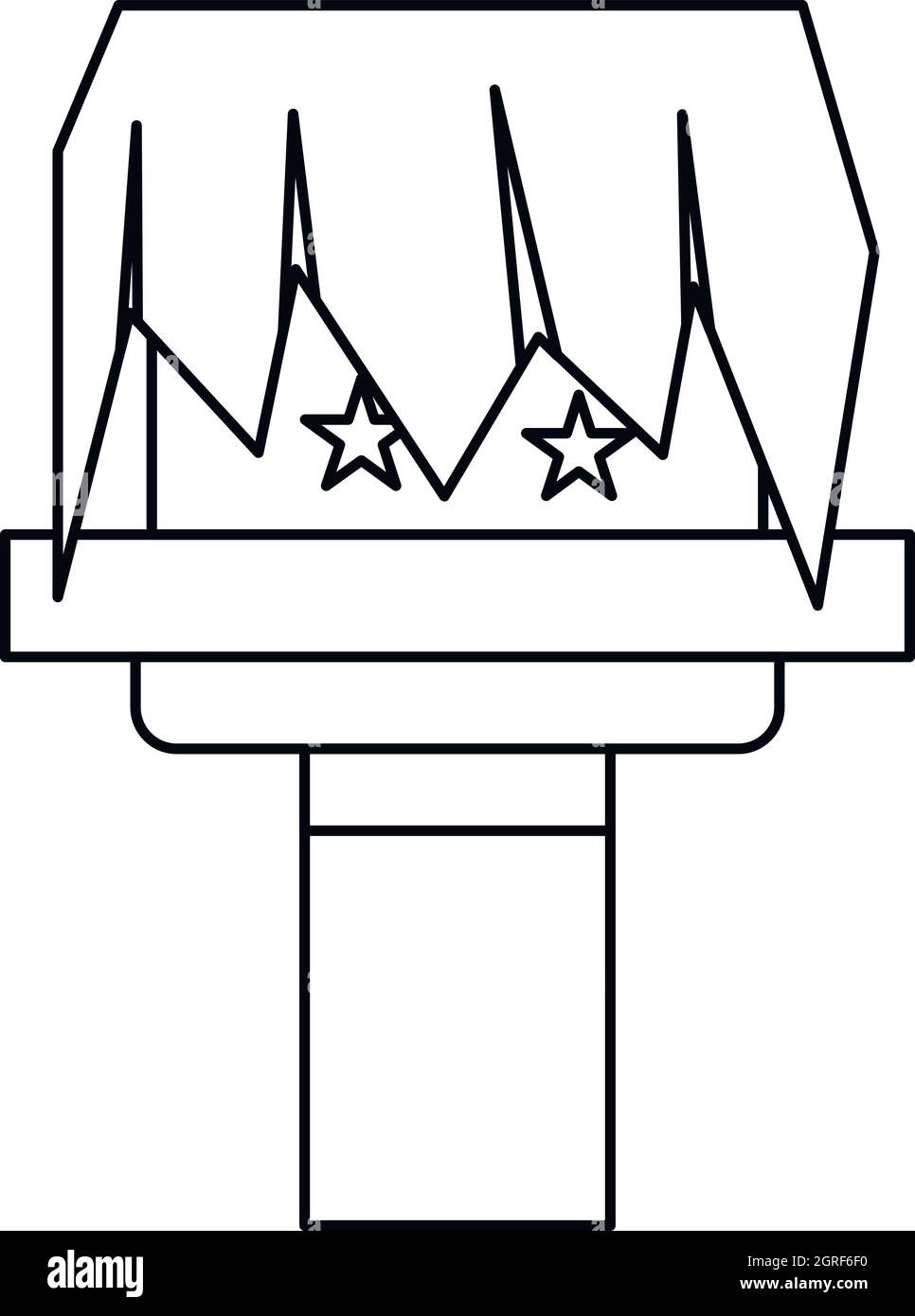 Icône Box Magic, style de contour Illustration de Vecteur