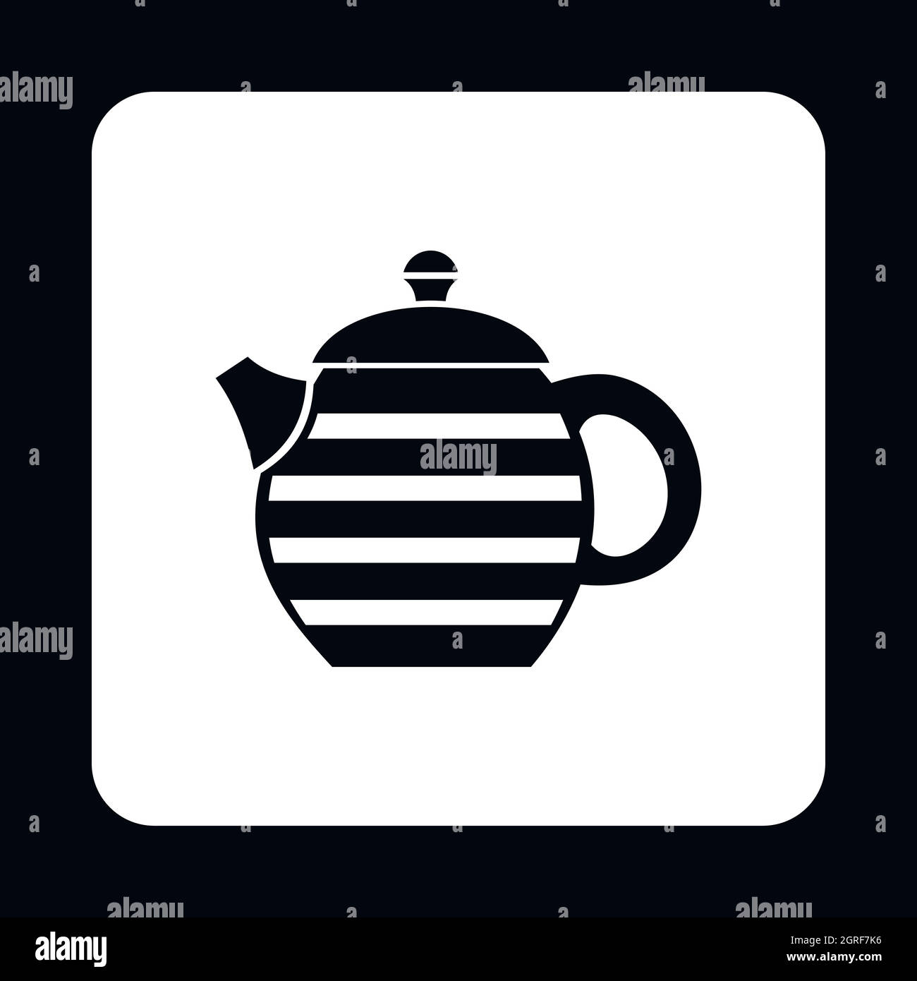 Électrique noir avec des rayures blanches, icône de style simple. Illustration de Vecteur