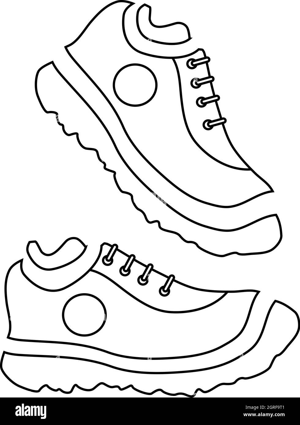 Chaussures de fitness, icône de style contour Illustration de Vecteur