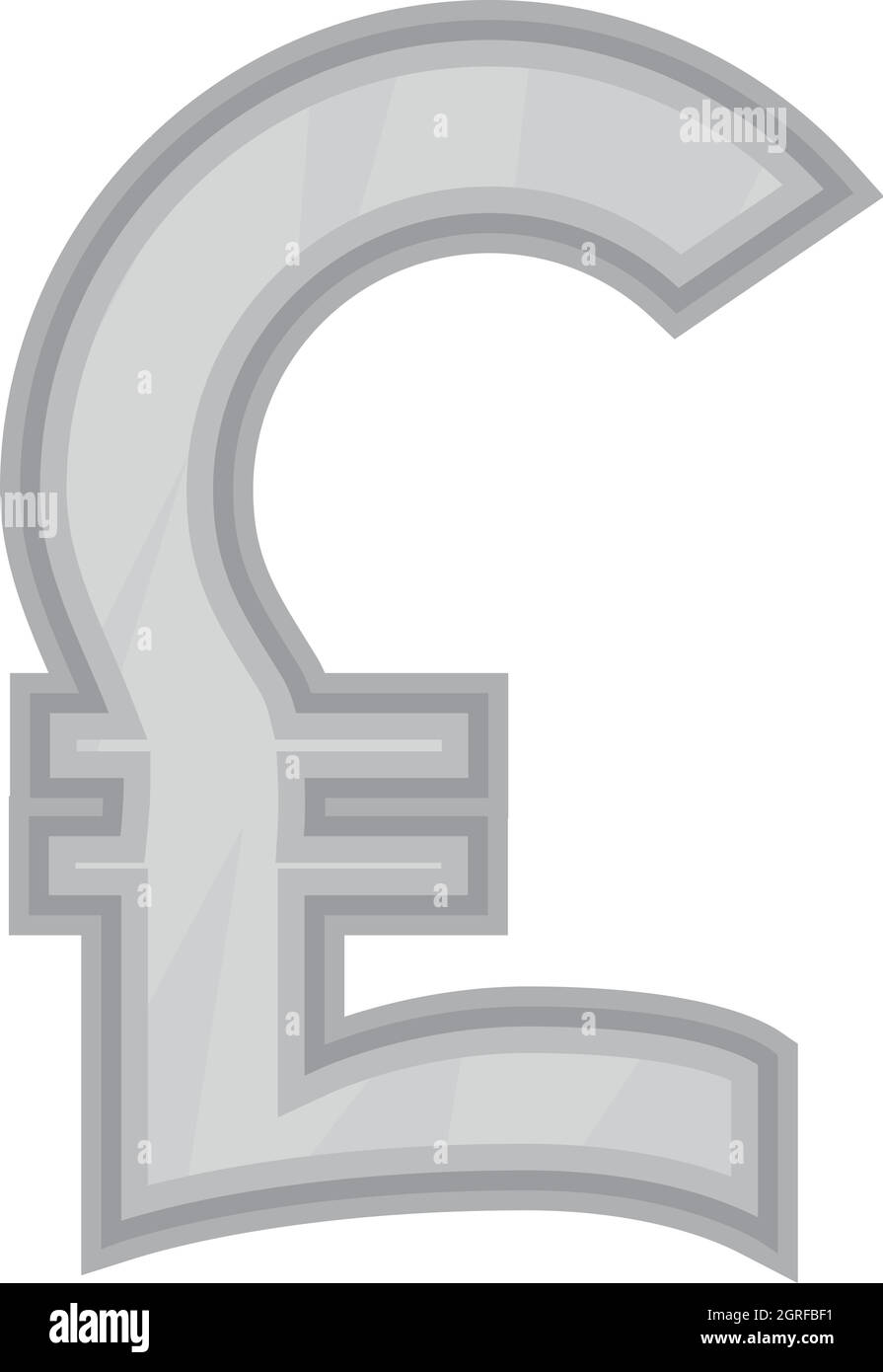 Signe de l'icône de livre sterling argent Illustration de Vecteur