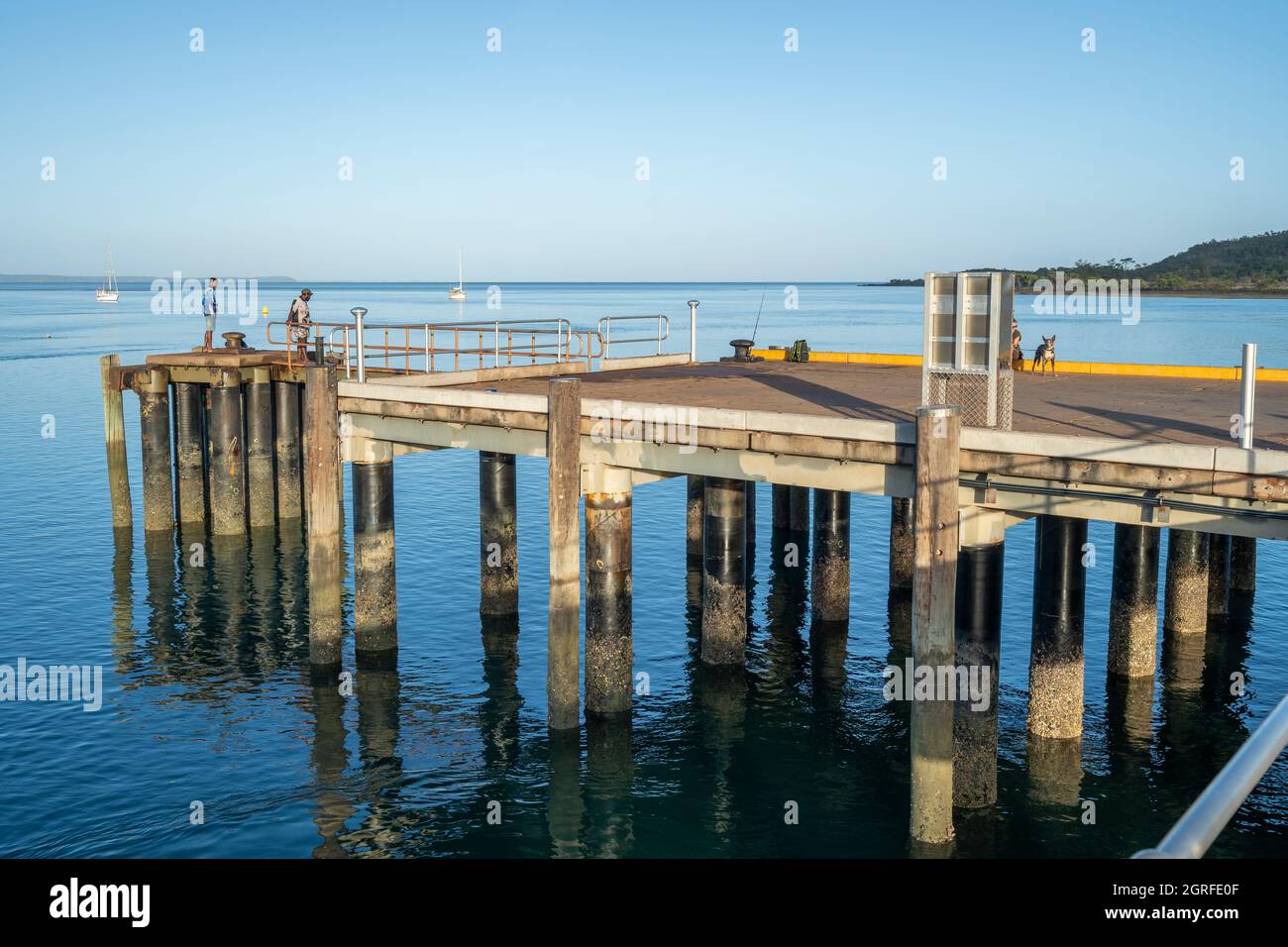 Jetée de Seisia à Seisia Beach, péninsule de Cape York, extrême nord du Queensland, Australie Banque D'Images