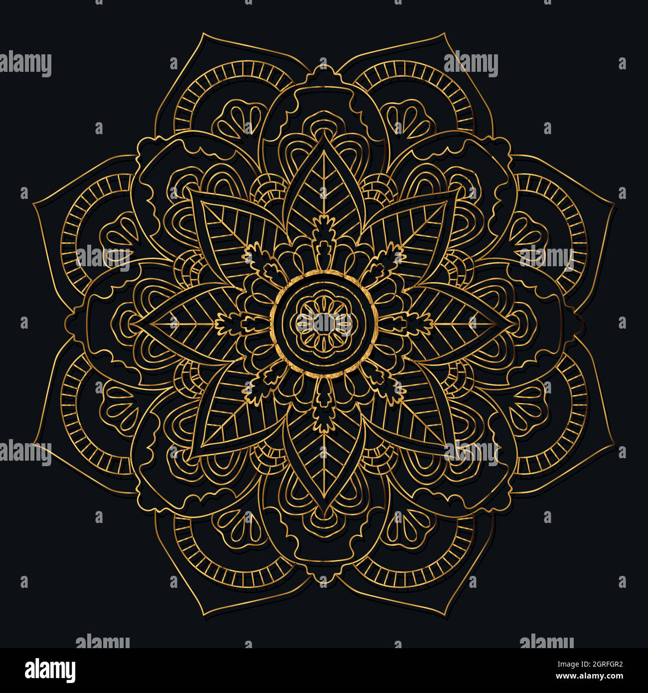 Or Mandala. Éléments décoratifs ethniques. Arrière-plan dessiné à la main. Motifs Islam, arabe, pouf indien EPS 10 Illustration de Vecteur